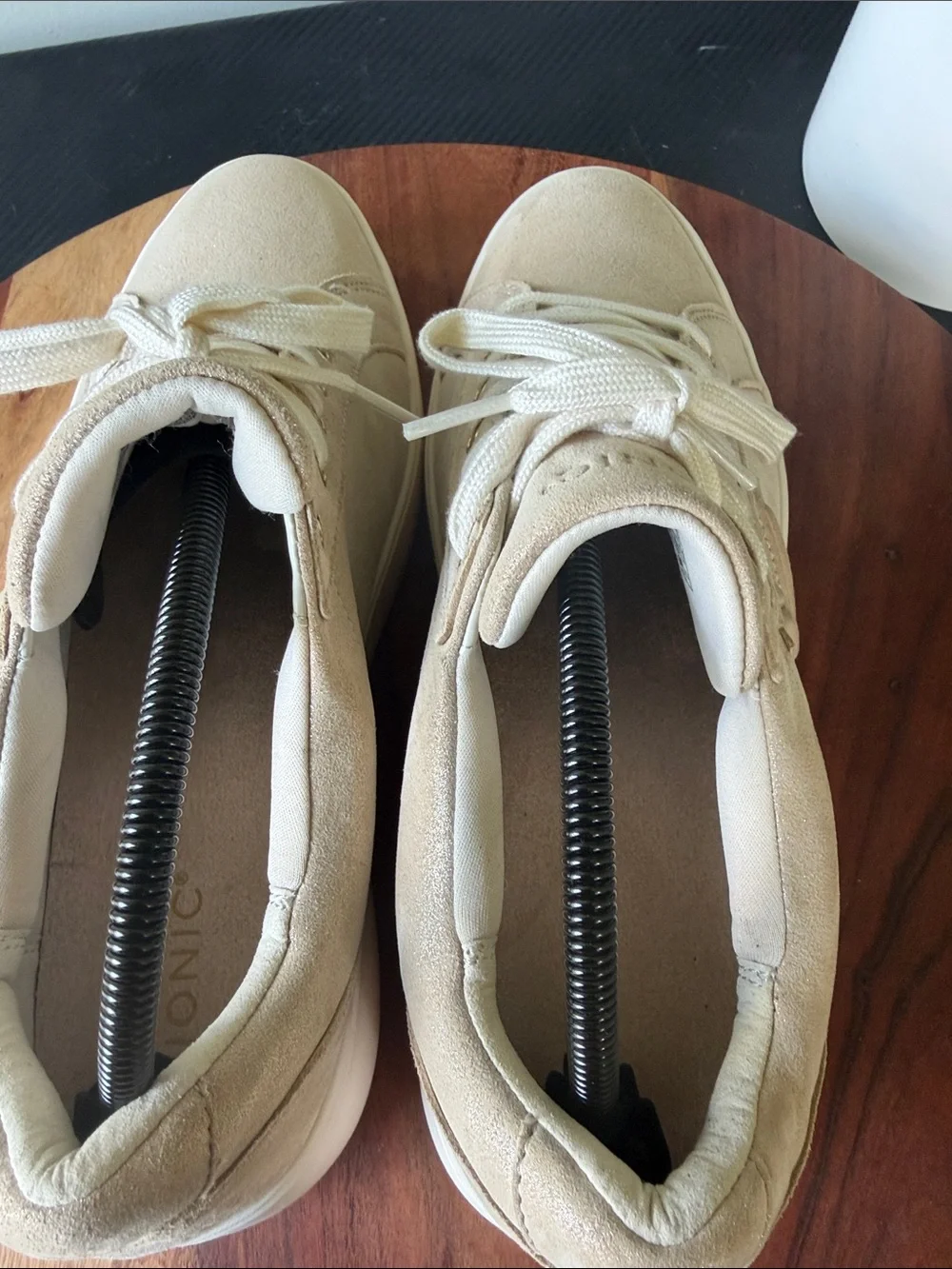 Vionic Kearny Lace-Up Gold Metal Sneakers